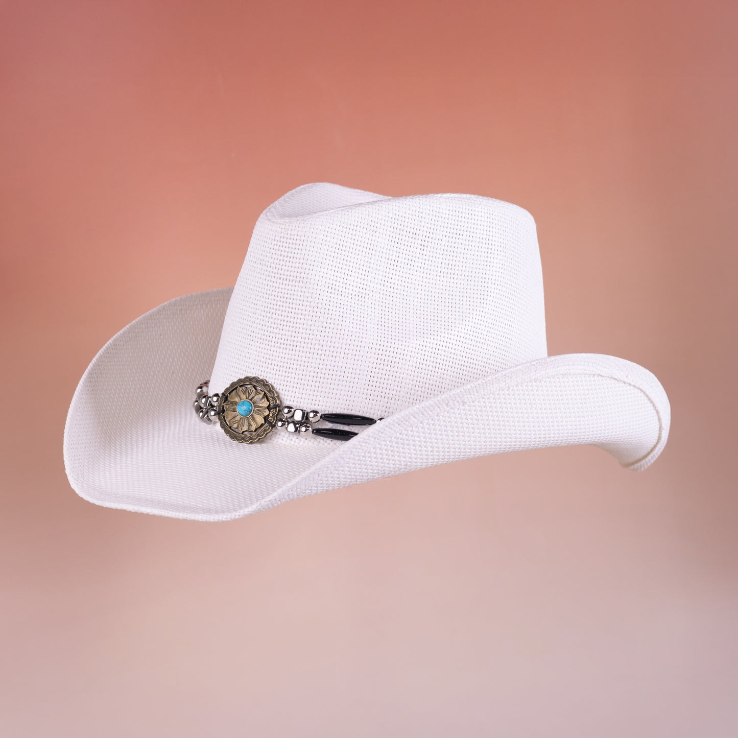 Sombrero con cinturon de piedras
