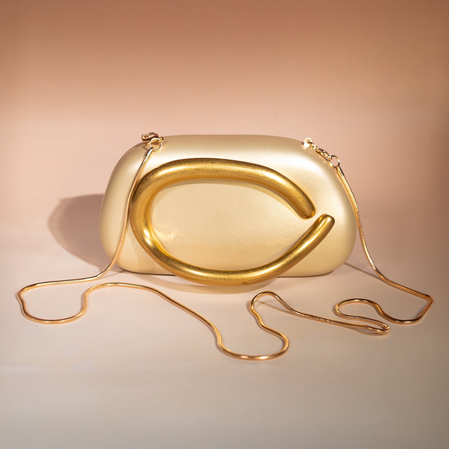 Bolso con cierre dorado