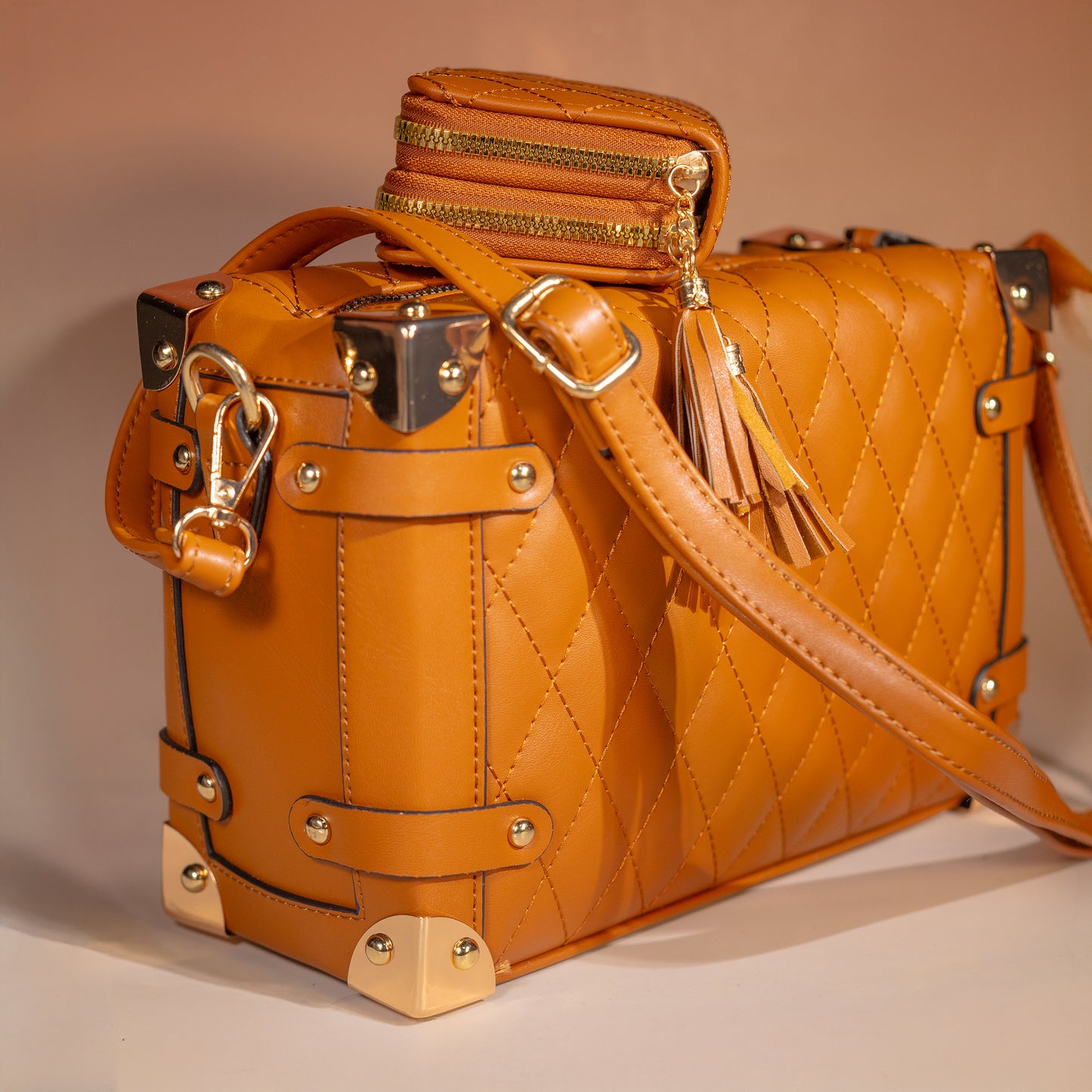 Bolso acolchonado con monedero
