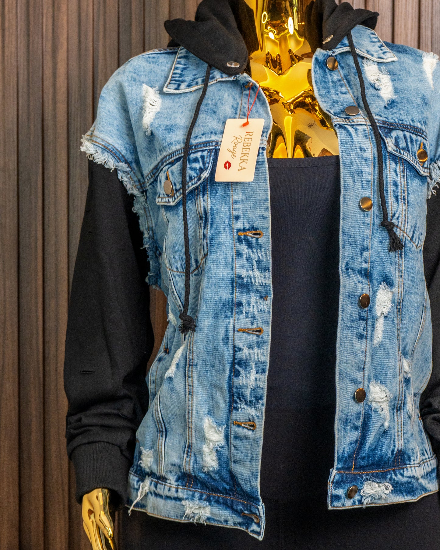 Chaqueta mezclilla combinación