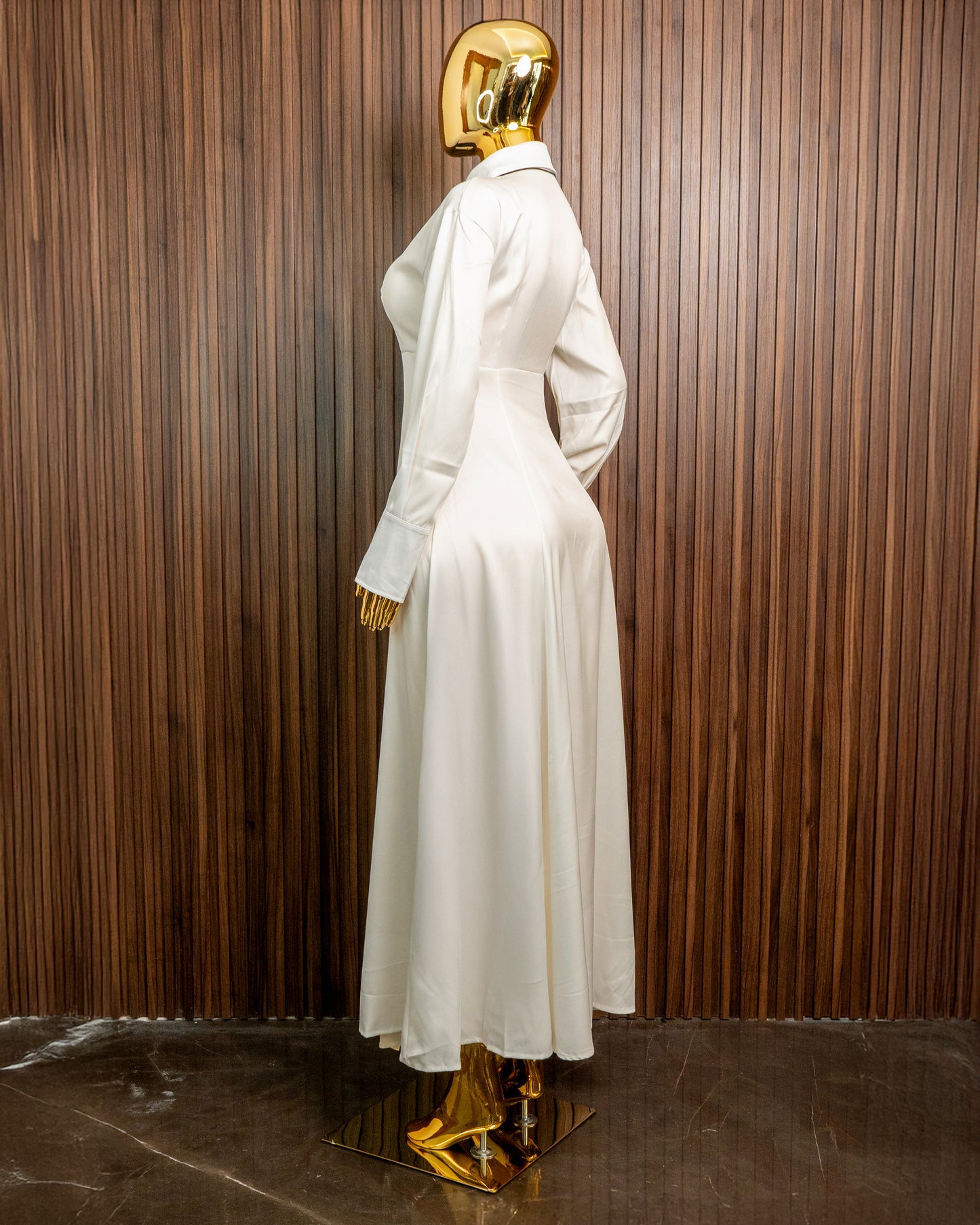 Vestido blanco corbata