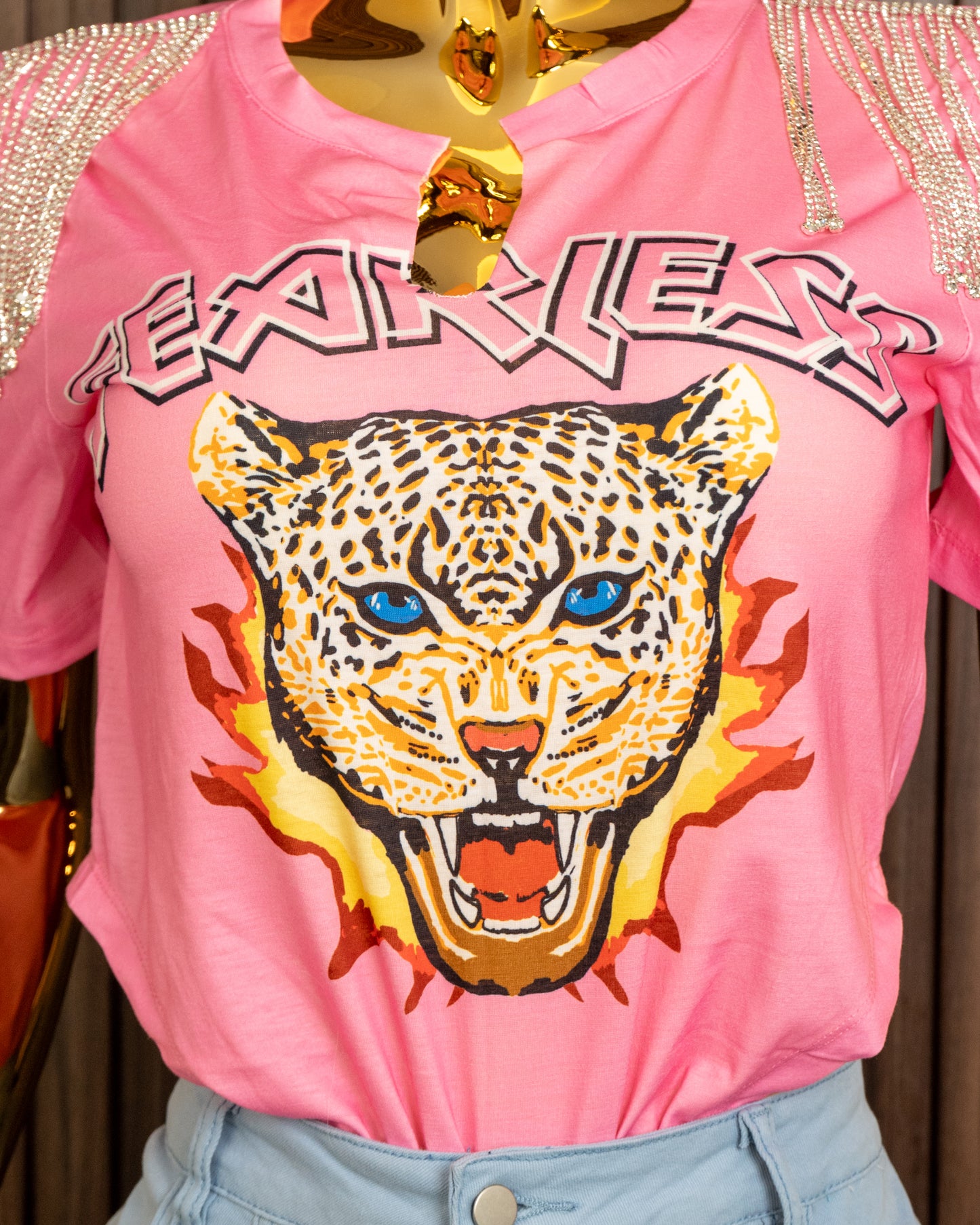 Blusa fearless leopardo