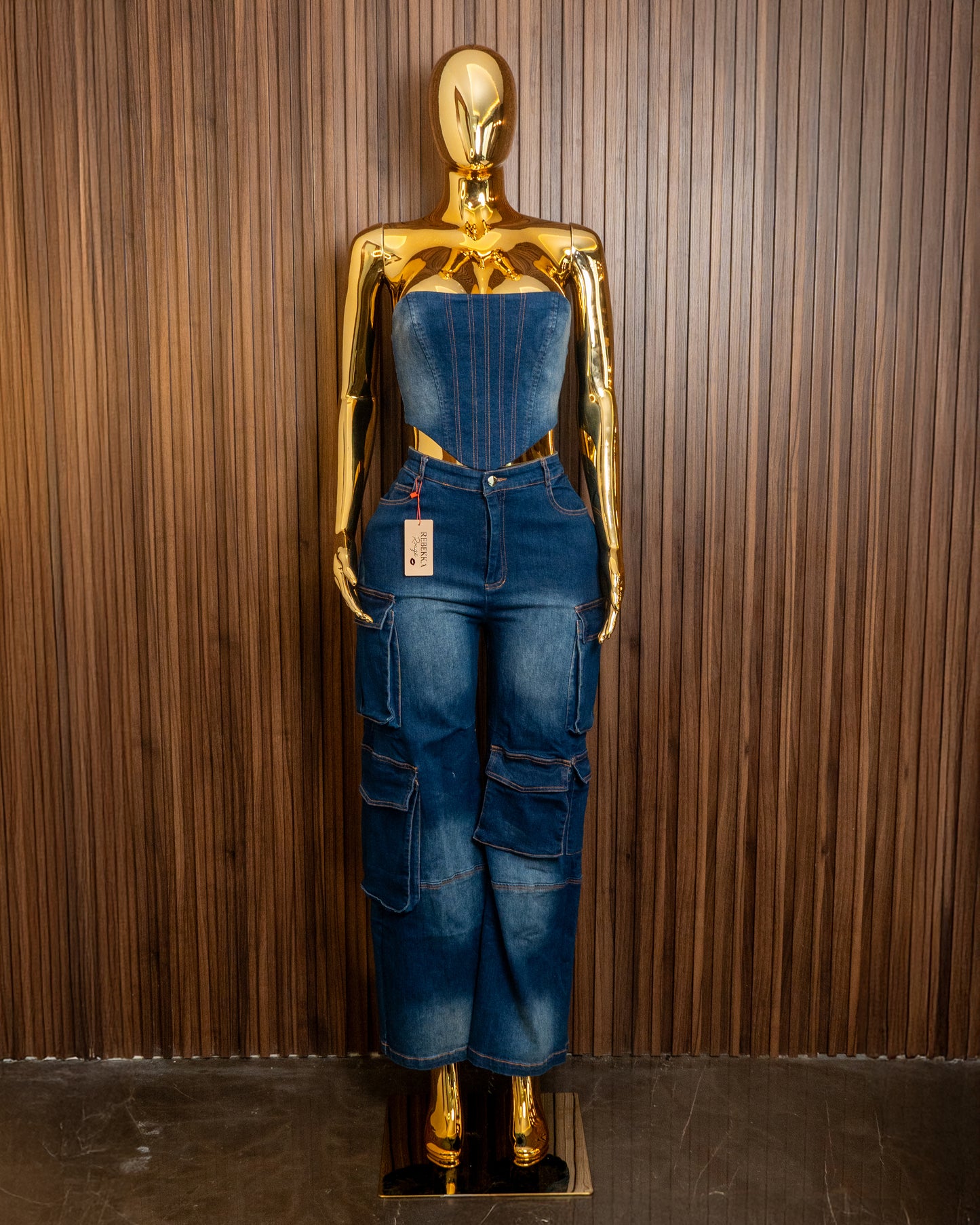 Conjunto de mezclilla jeans y top