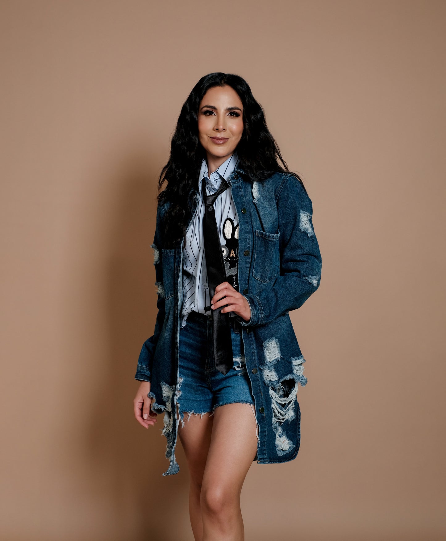 Camisa de rayas azul