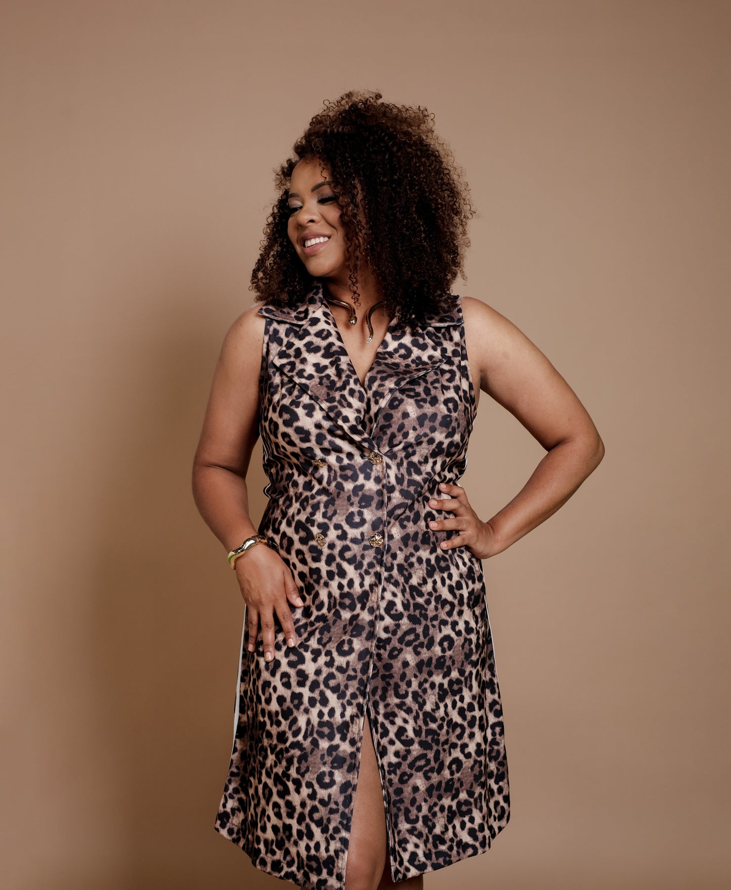 Vestido animal print