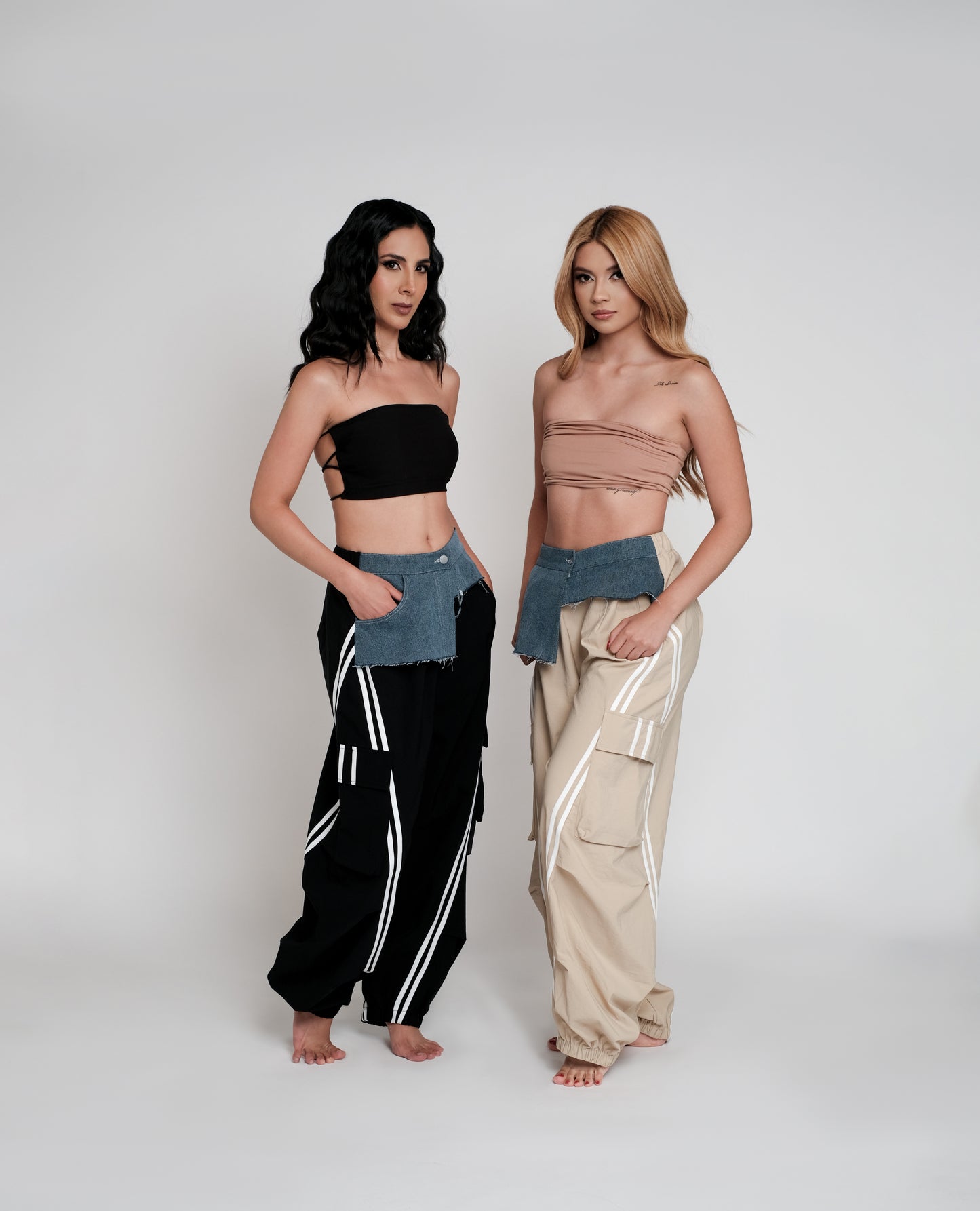 Pantalones cargo 2 rayas