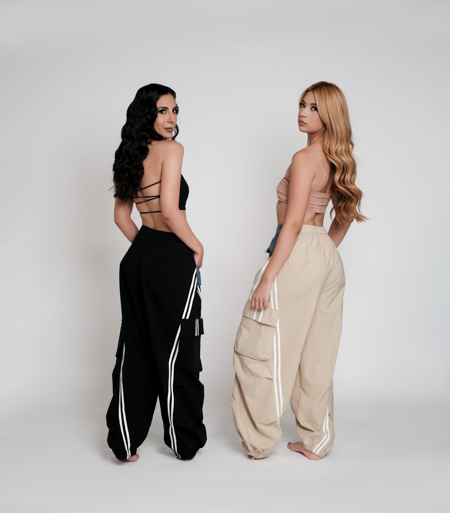 Pantalones cargo 2 rayas