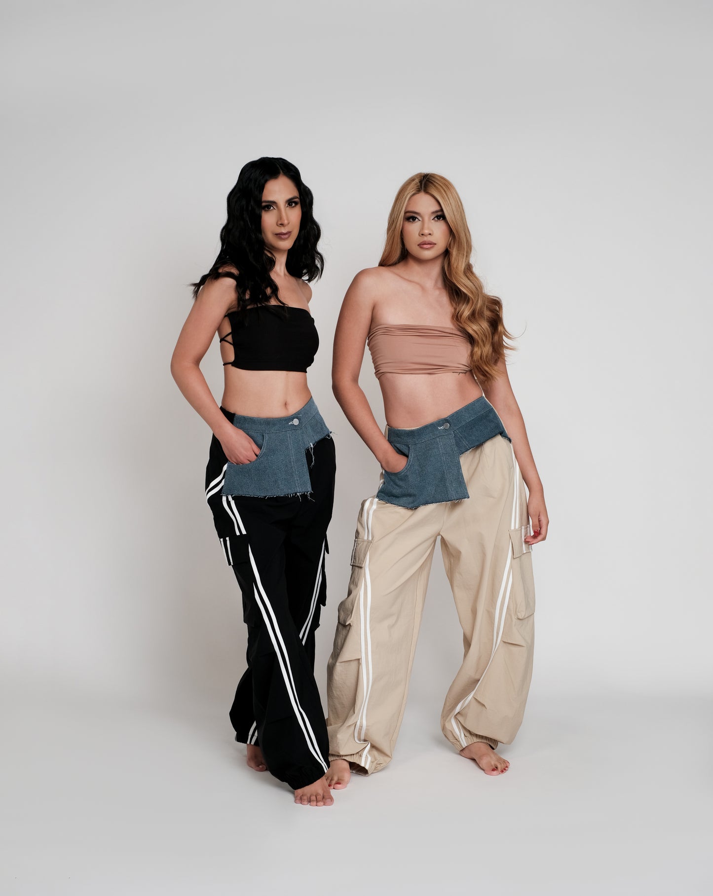 Pantalones cargo 2 rayas