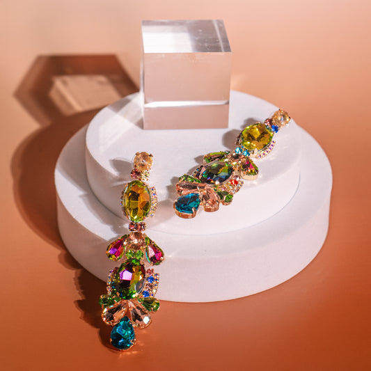 Aretes largos coloridos