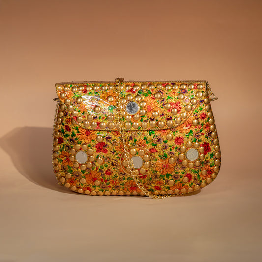Bolso crossbody metálico