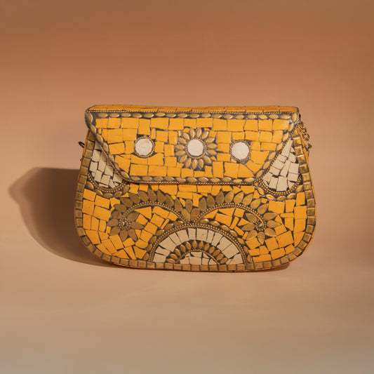 Bolso crossbody con diseño de mosaico