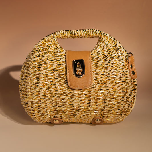 Bolso bandolero de ratan