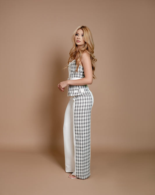 Conjunto blanco tweed